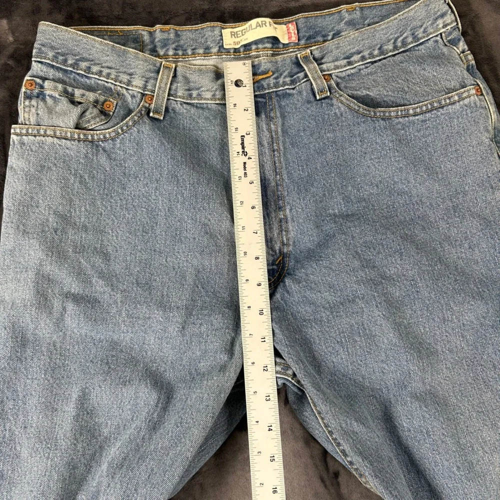 Levi's 505 Regular Fit‎ Jeans Mens W38 L30 Blue Denim Straight Leg Pant